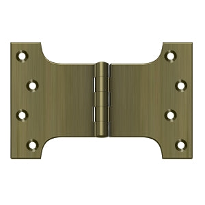 DELTANA 4" x 6" Full Mortise, Solid Brass, Parliament Hinge