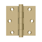 DELTANA 3" x 3" Square Corners  Solid Brass Hinge