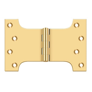 DELTANA 4" x 6" Full Mortise, Solid Brass, Parliament Hinge