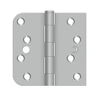 DELTANA 4" x 4" x 5/8" Radius Corners x Square Corner, Stainless Steel, Residential, Security, Hinge