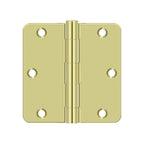 DELTANA 3-1/2" x 3-1/2" x 1/4" Radius Corner, Residential, Steel  Hinge