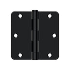 DELTANA 3-1/2" x 3-1/2" x 1/4" Radius Corner, Residential, Steel Hinge  BULK PACK