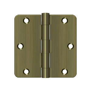 DELTANA 3-1/2" x 3-1/2" x 1/4" Radius Corner, Residential, Steel  Hinge