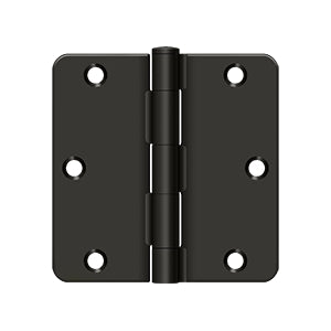 DELTANA 3-1/2" x 3-1/2" x 1/4" Radius Corner, Residential, Steel  Hinge