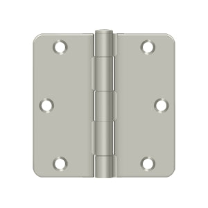 DELTANA 3-1/2" x 3-1/2" x 1/4" Radius Corner, Residential, Steel  Hinge