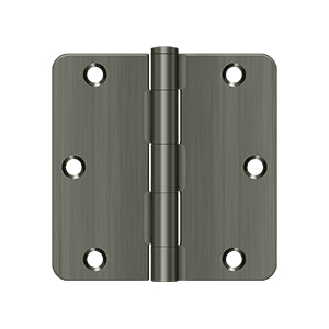 DELTANA 3-1/2" x 3-1/2" x 1/4" Radius Corner, Residential, Steel  Hinge