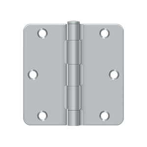 DELTANA 3-1/2" x 3-1/2" x 1/4" Radius Corner, Residential, Steel  Hinge