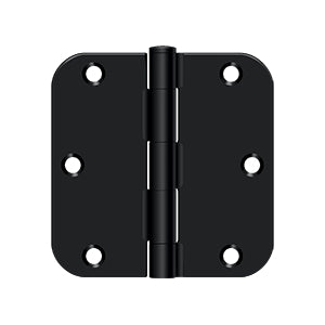 DELTANA 3-1/2" x 3-1/2" x 5/8" Radius Corner, Residential, Steel Hinge