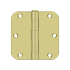 DELTANA 3-1/2" x 3-1/2" x 5/8" Radius Corner, Residential, NRP, Steel Hinge
