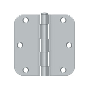 DELTANA 3-1/2" x 3-1/2" x 5/8" Radius Corner, Residential, Steel Hinge  BULK PACK