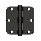 DELTANA 3-1/2" x 3-1/2" x 5/8" Radius Corner, Heavy Duty, Steel Hinge