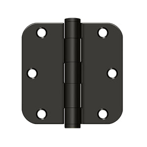 DELTANA 3-1/2" x 3-1/2" x 5/8" Radius Corner, Heavy Duty, Steel Hinge