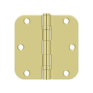DELTANA 3-1/2" x 3-1/2" x 5/8" Radius Corner, Residential, Ball Bearing, Steel Hinge