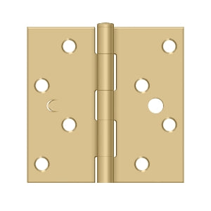DELTANA 4" x 4" Steel, Brushed Brass, Residential Hinge, BULK PACK