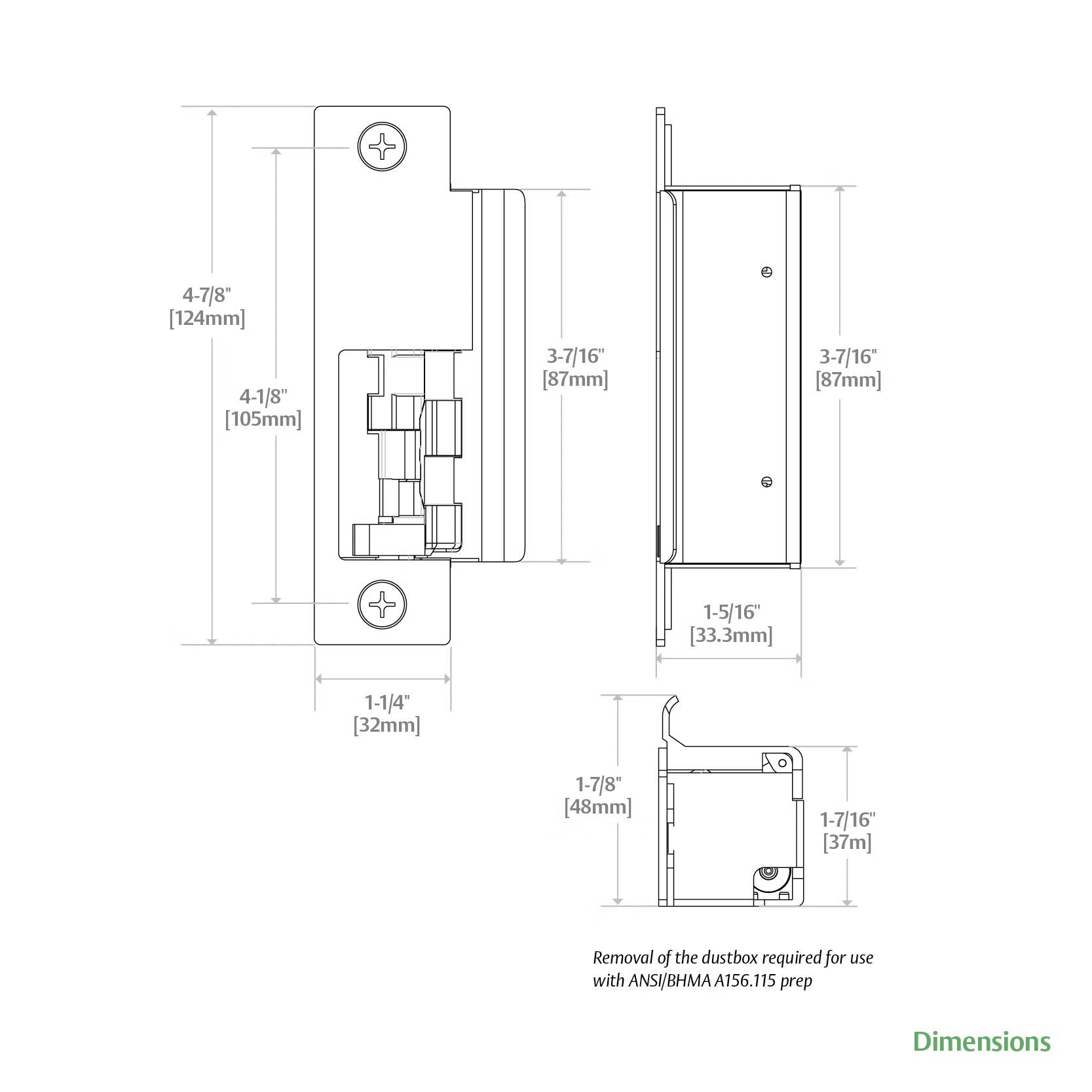 HES 8500C Series Electric Strike Body