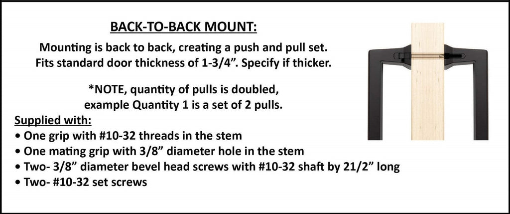 Emtek 84173 Select Bar Knurled Appliance Pull. SIZE: 36 inches. Back to Back Mount