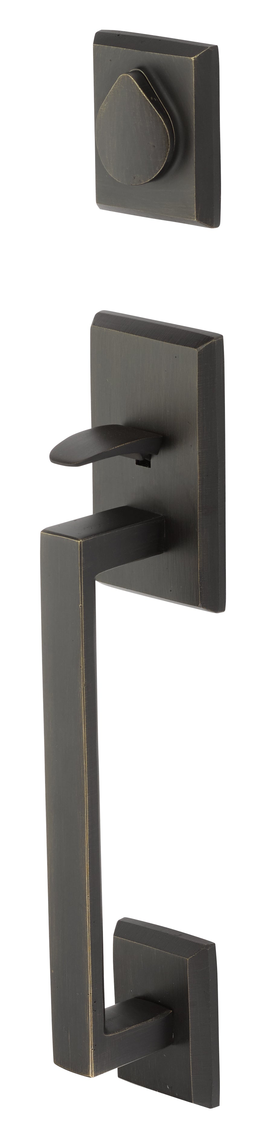 EMTEK Rustic Modern Rectangular Sectional Tubular Entry Set