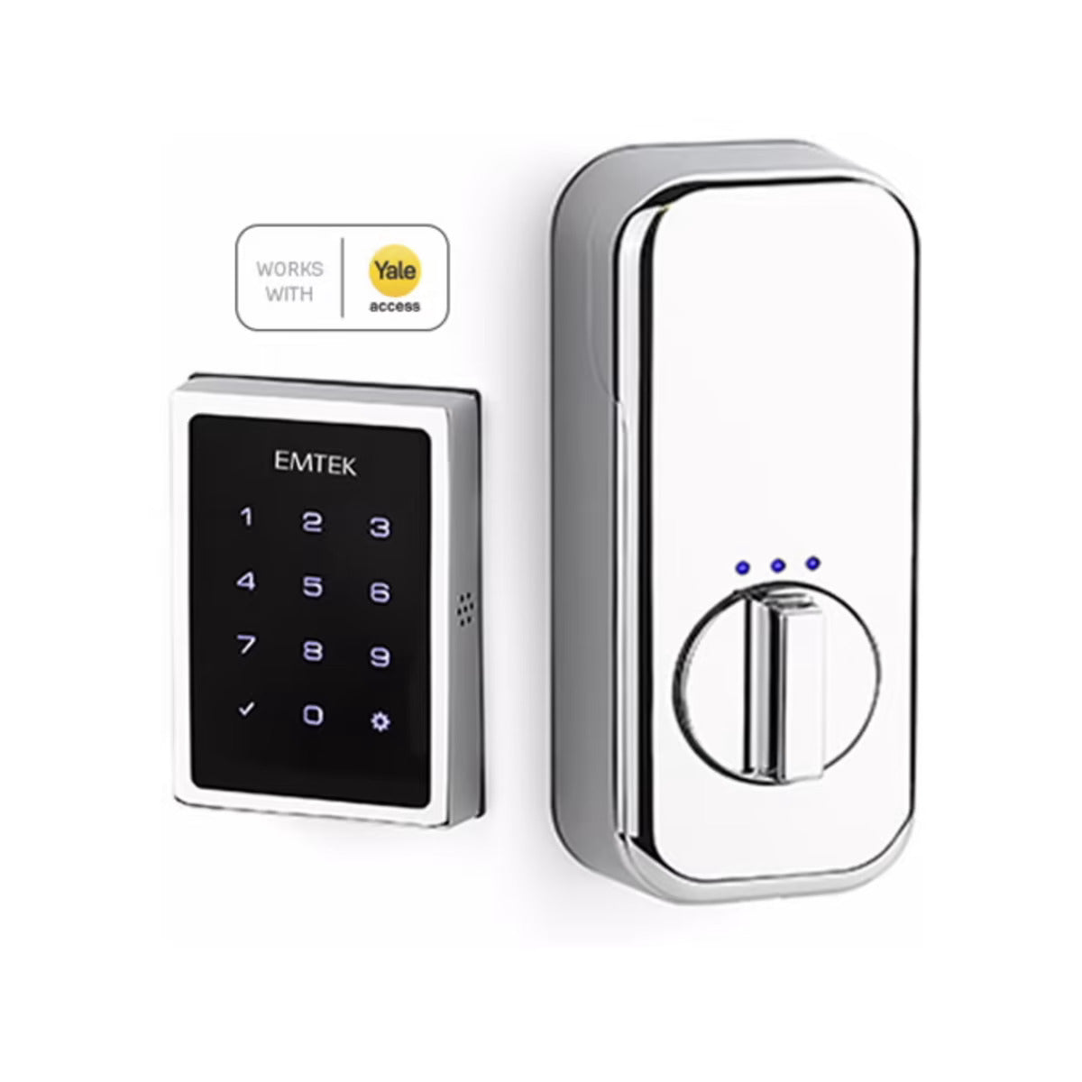 Emtek EMPowered Motorized Touchscreen SMART Keypad Deadbolt - Works with Yale Access App