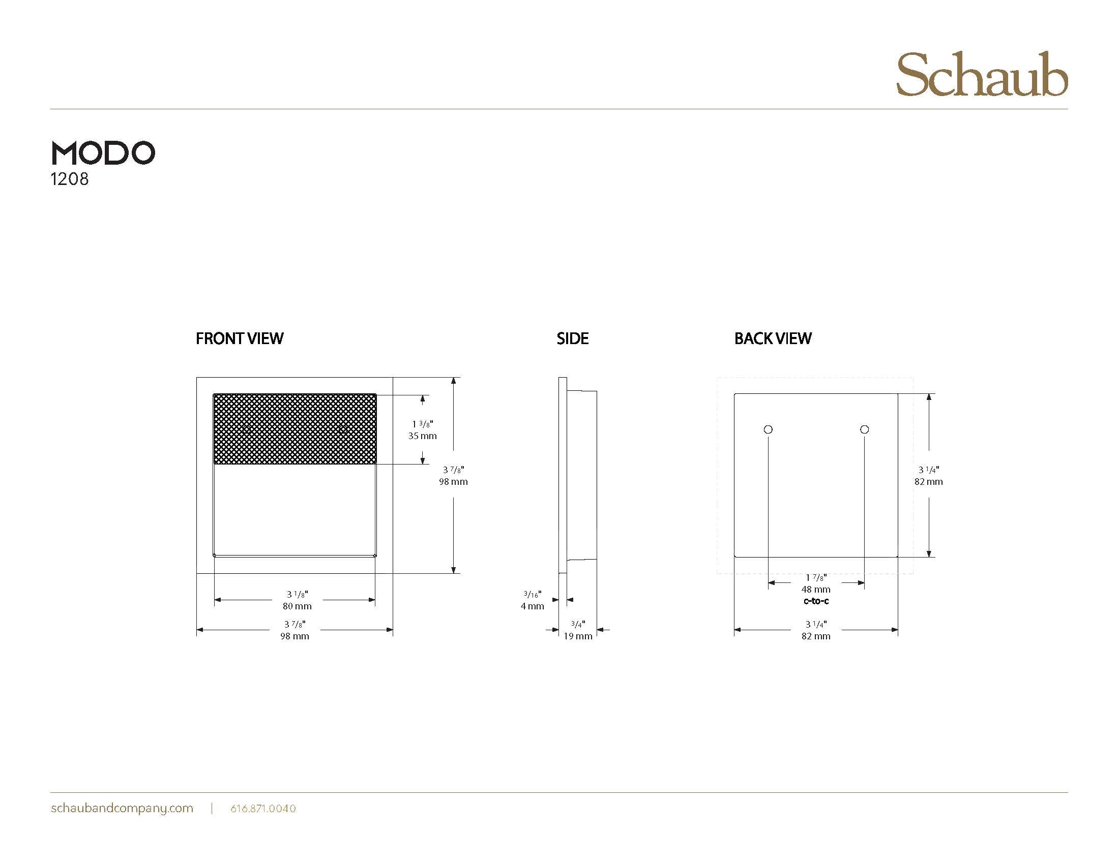 SCHAUB Modo Square Recessed Pull