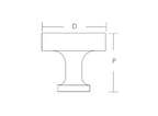 SCHAUB Haniburton Round Knob with Square Base