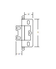 SCHAUB Ball Tip Non-Mortise Hinges