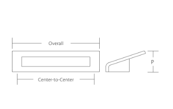 SCHAUB Finestrino Angled Rectangular Pull