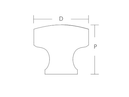 SCHAUB Menlo Park Ridged Knob