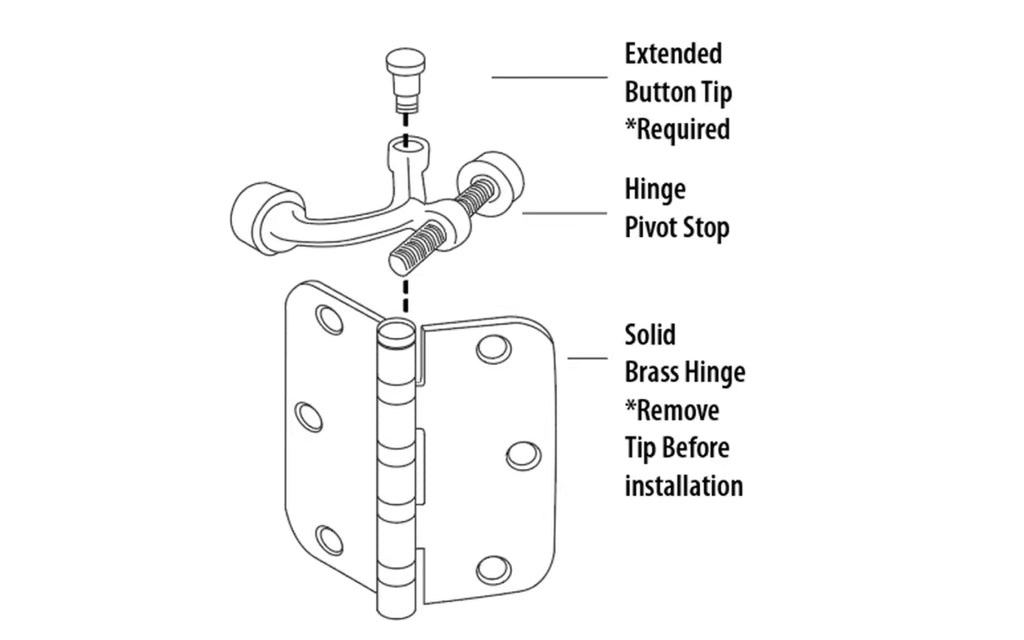 EMTEK Heavy Duty, Solid Brass, Plain Bearing Hinges (Pair)