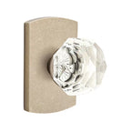 EMTEK Diamond Glass Knob - Sandcast Collection