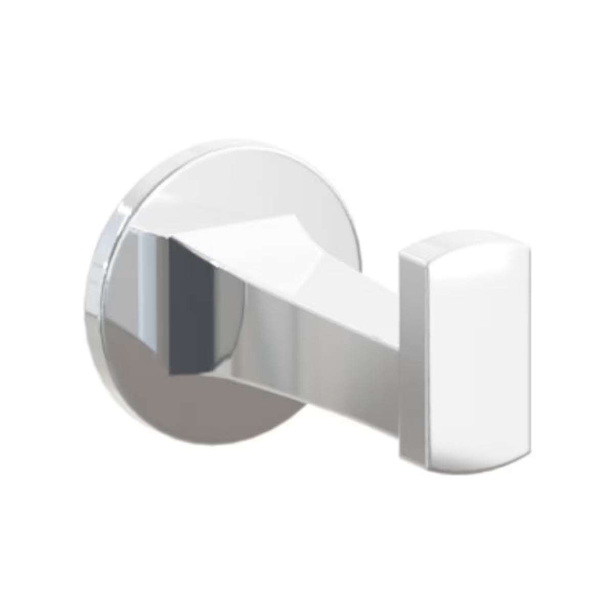 EMTEK Transitional Flared Brass Single Robe Hook with Rosette