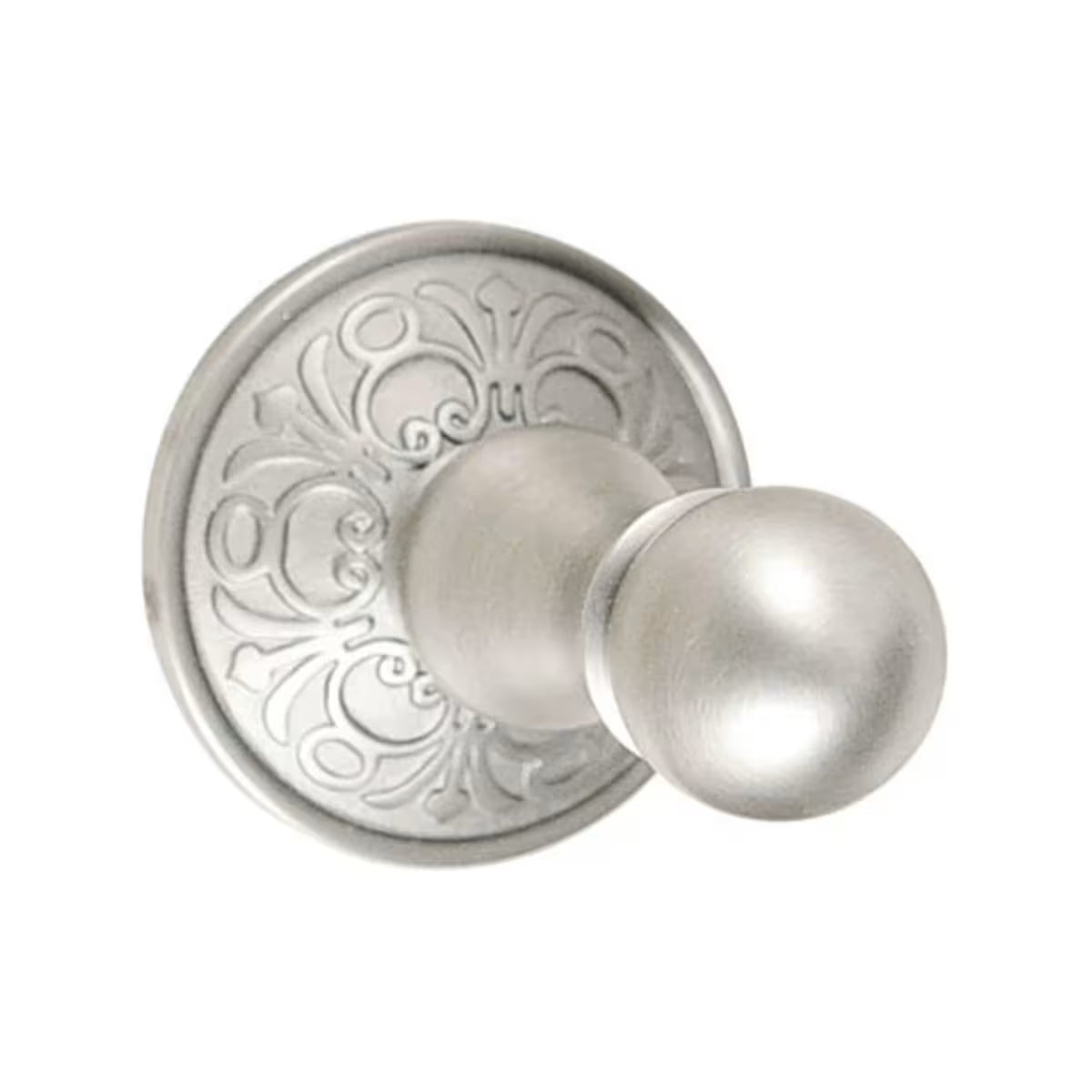 EMTEK Traditional Brass Single Hook with Rosette