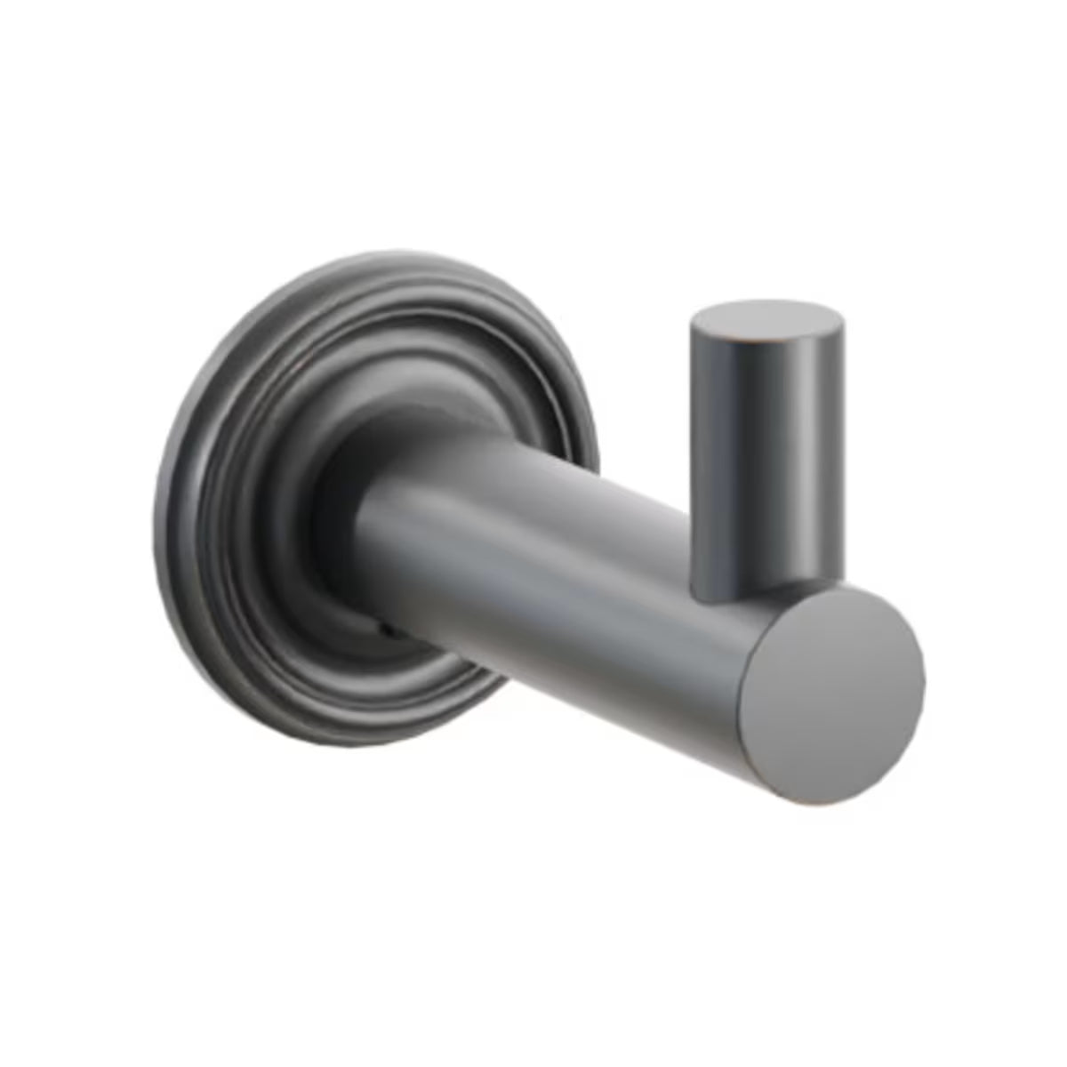 EMTEK Modern Tubular Brass Single Hook With Rosette