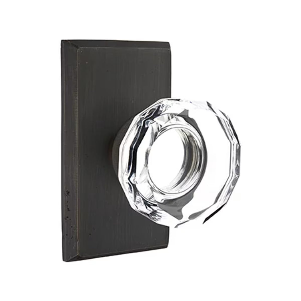 EMTEK Lowell Glass Knob - Sandcast Collection