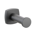 EMTEK Modern Tubular Brass Single Robe Hook With Rosette