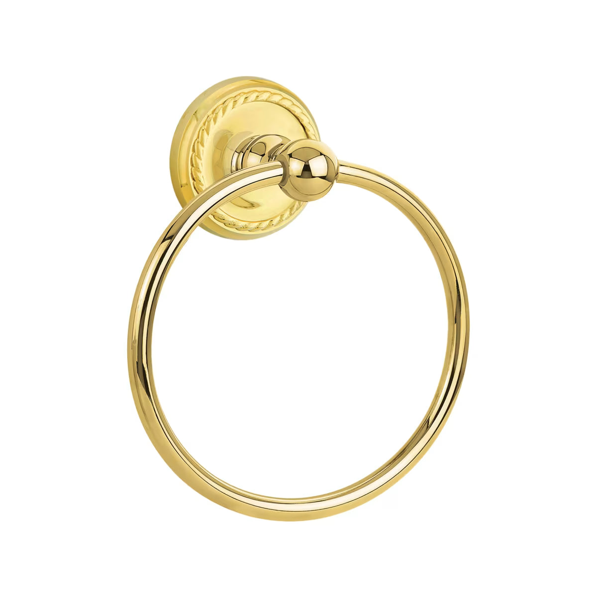 EMTEK Traditional Brass Towel Ring