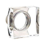 EMTEK Modern Square Glass Knob - Sandcast Collection
