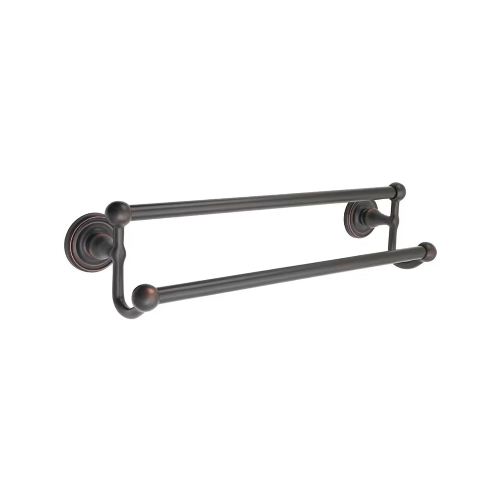 EMTEK Traditional Brass Double Towel Bar