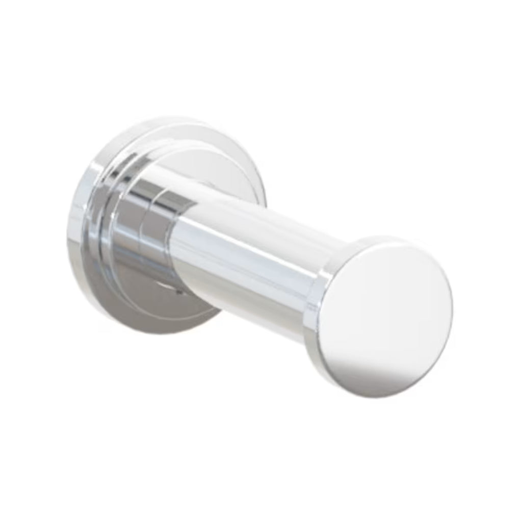 EMTEK Modern Tubular Brass Single Robe Hook With Rosette