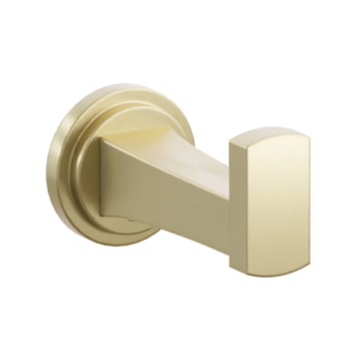 EMTEK Transitional Flared Brass Single Robe Hook with Rosette