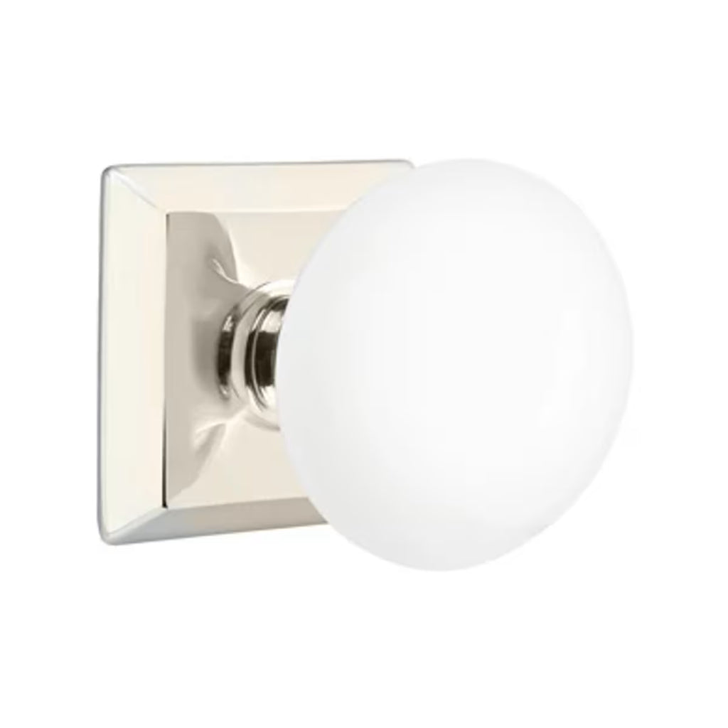 EMTEK Ice White Knob