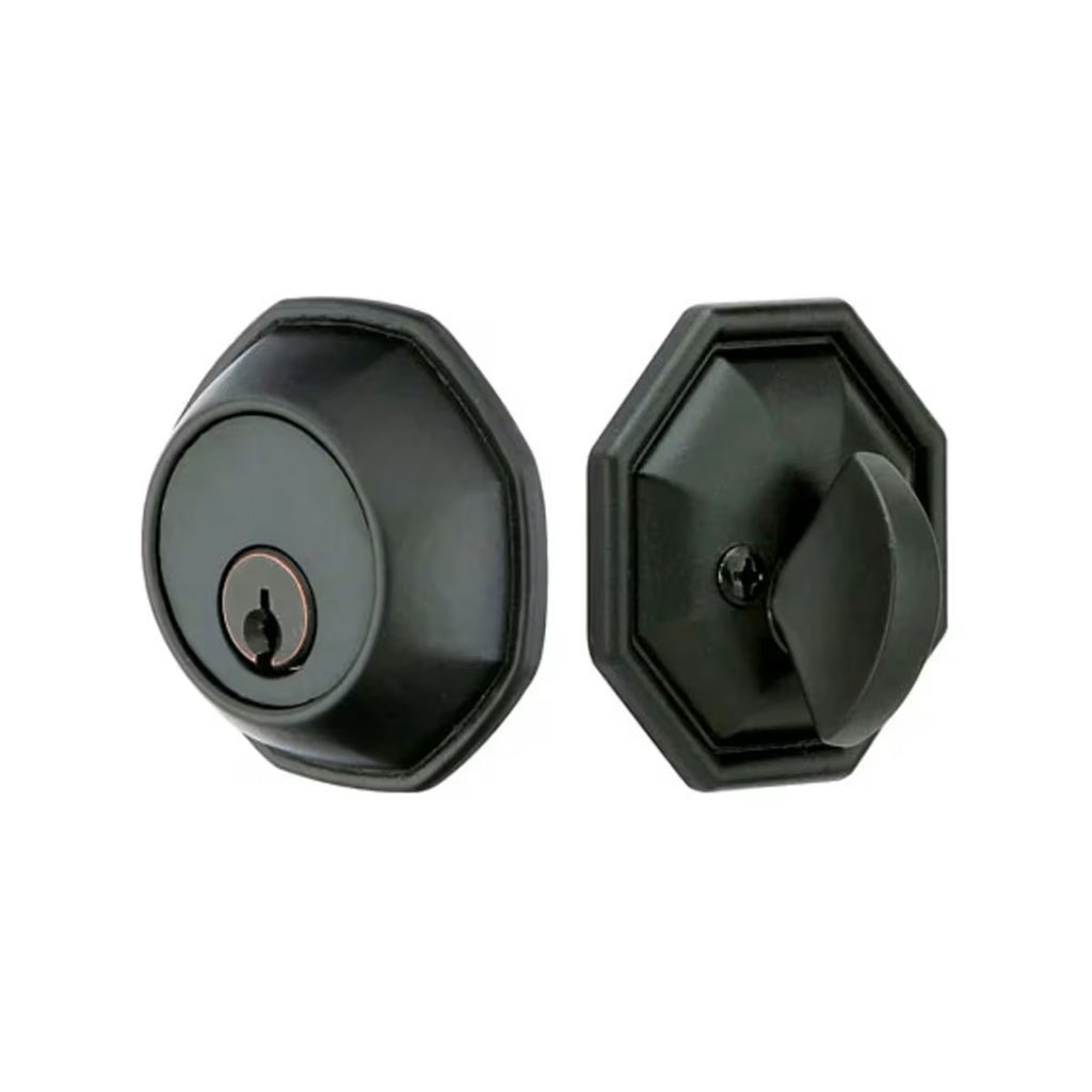 EMTEK Octagon Tuscany Bronze Keyed Deadbolt