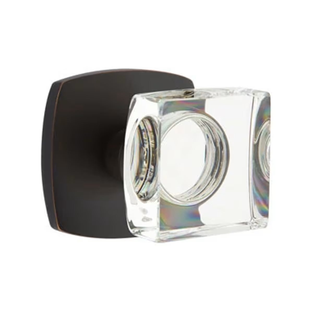 EMTEK Modern Square Glass Knob
