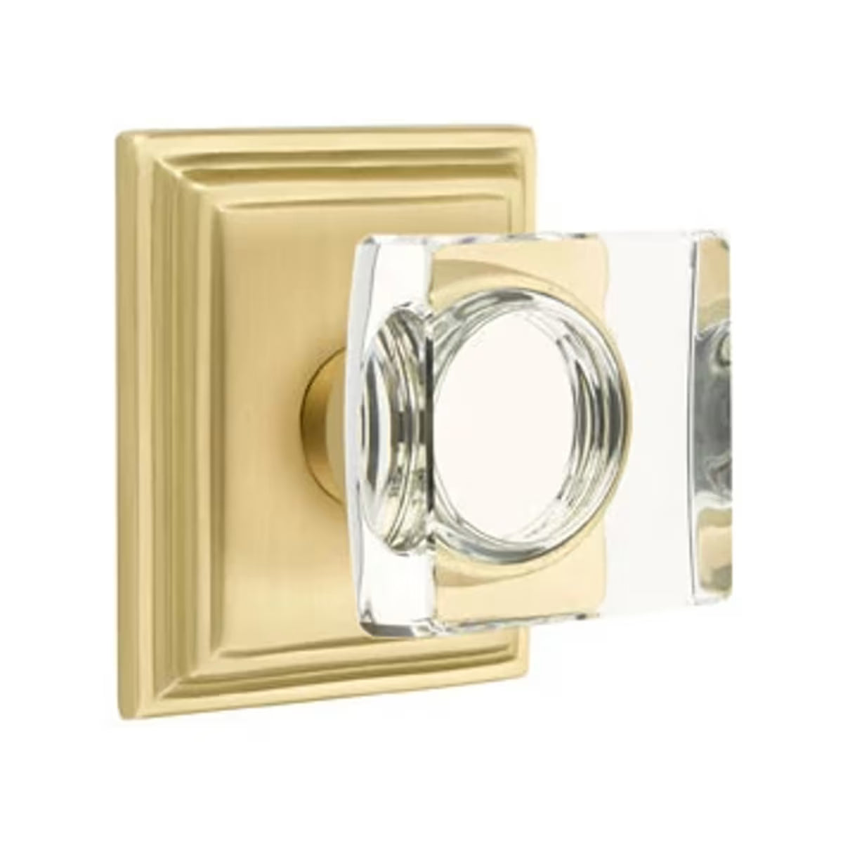 EMTEK Modern Square Glass Knob